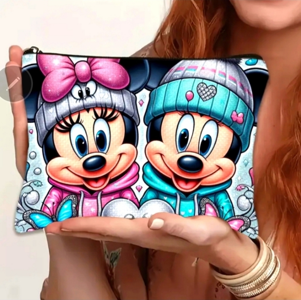 Mickey and Minnie Mouse Pouch NIP